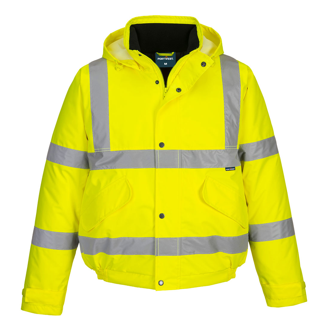 Es1 Essential Hi Vis Winter Bomber Jacket - Yellow - Customisable Insulated Jackets