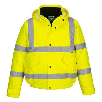 Es1 Essential Hi Vis Winter Bomber Jacket - Yellow - Customisable Insulated Jackets