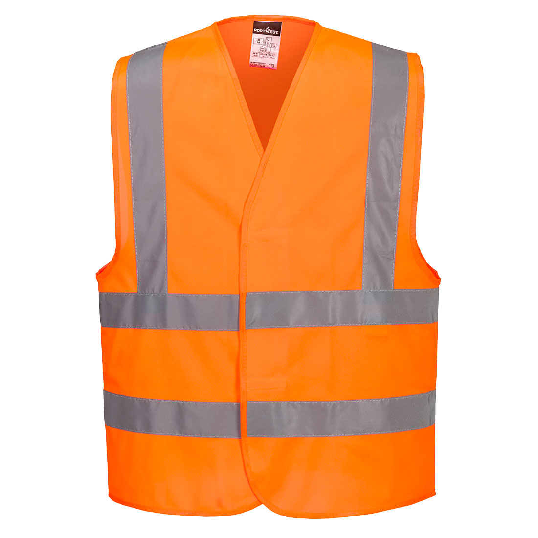 Es1 Essential Hi Vis Band And Brace Vest Es470 - Orange - Customisable Vests