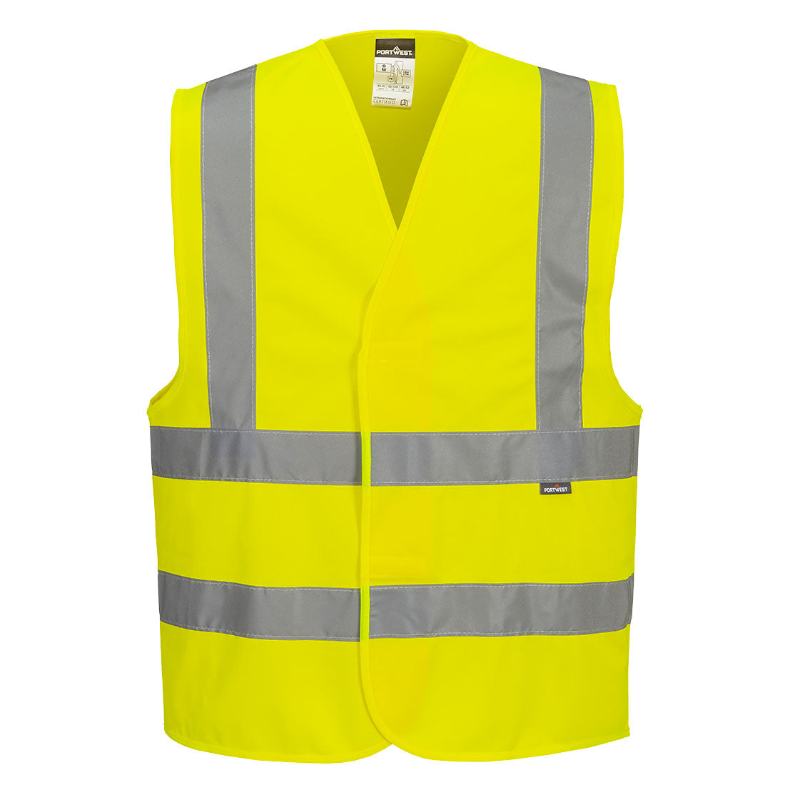 Es1 Essential Hi Vis Band And Brace Vest Es470 - Yellow - Customisable Vests