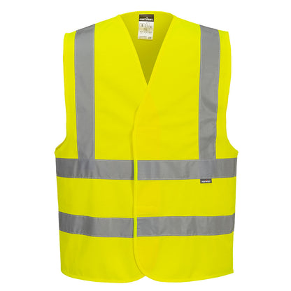 Es1 Essential Hi Vis Band And Brace Vest Es470 - Yellow - Customisable Vests