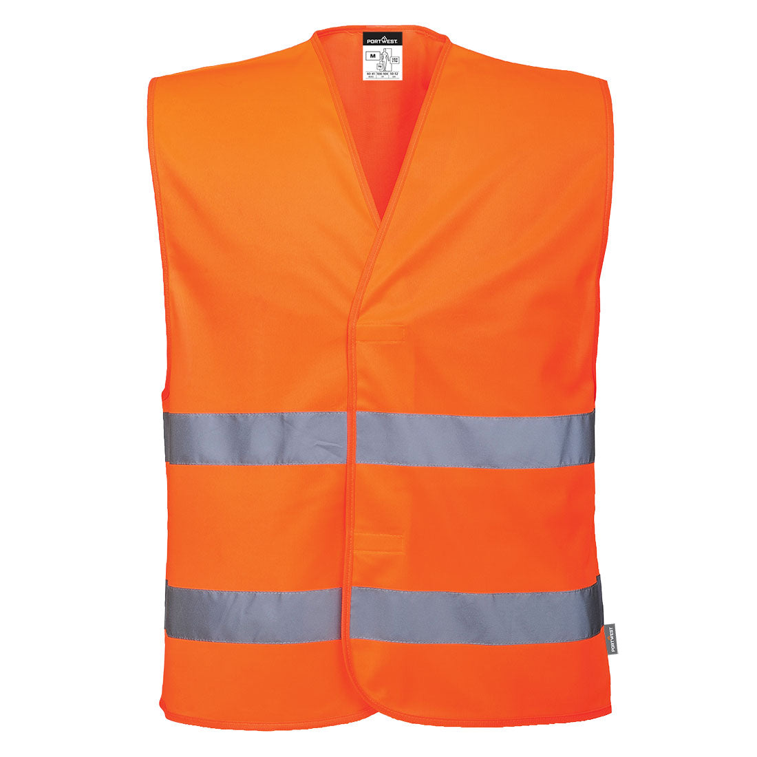 Es1 Essential Hi Vis Two Band Vest Es474 - Orange - Customisable Vests