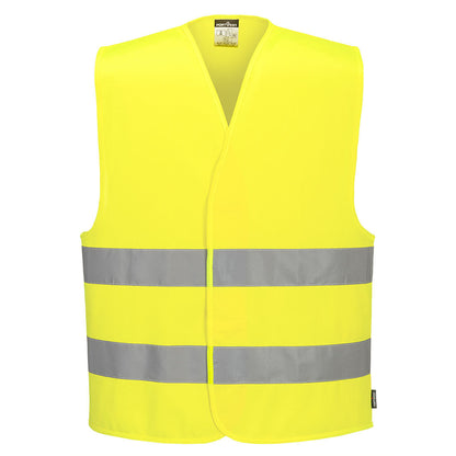 Es1 Essential Hi Vis Two Band Vest Es474 - Yellow - Customisable Vests