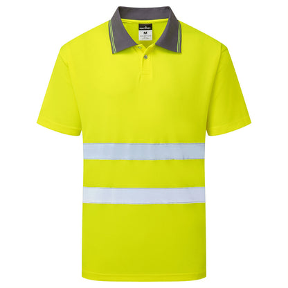 Es1 Essential Hi Vis Polo Shirt S/S Es477 - Yellow - Customisable Polo Shirts
