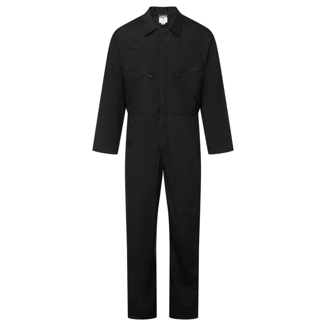 Es1 Essential Zip Boilersuit Es813 - Black - Customisable Coveralls