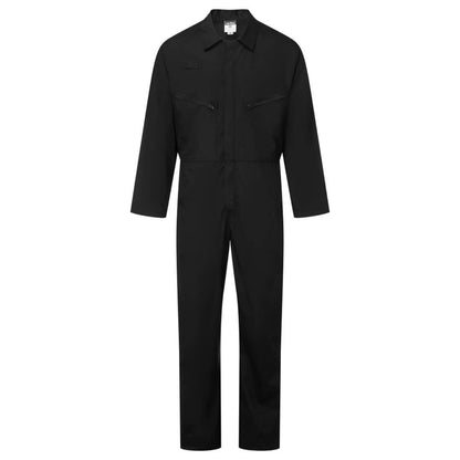 Es1 Essential Zip Boilersuit Es813 - Black - Customisable Coveralls