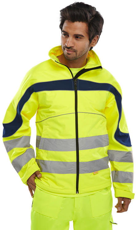 Beeswift Eton Hi Vis Soft Shell Jacket - - Customisable Jackets