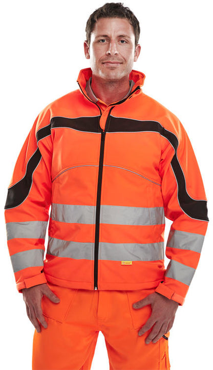 Beeswift Eton Hi Vis Soft Shell Jacket - - Customisable Jackets