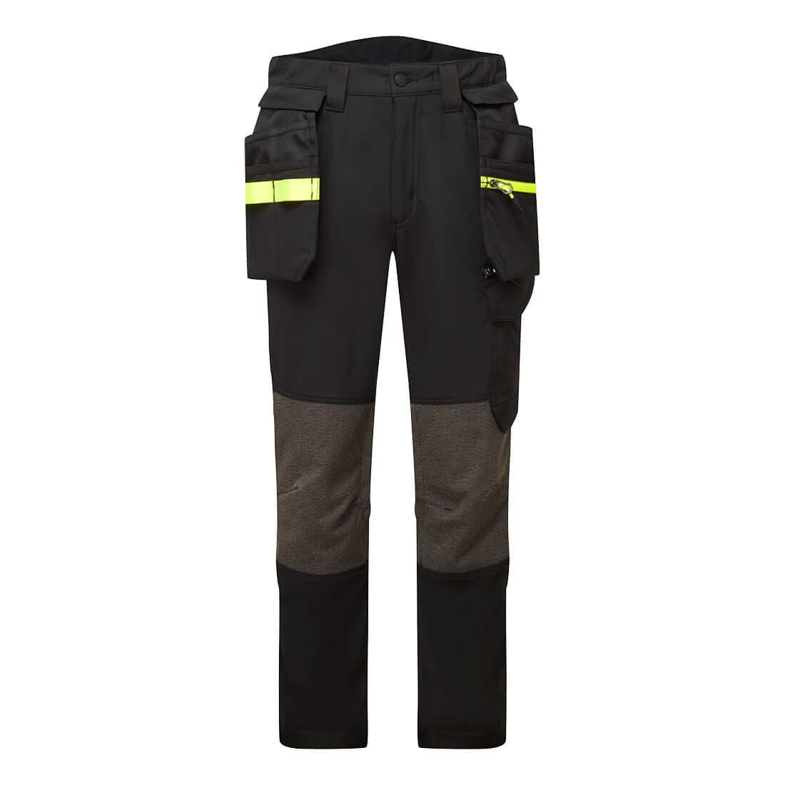 Portwest Ev4 Stretch Detachable Holster Trouser Black EV440 - Black - Customisable Trousers