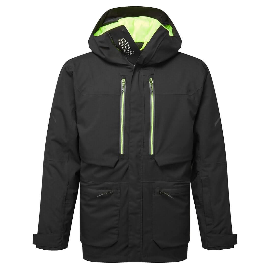 Portwest Ev4 Winter Parka Jacket EV461 - Black - Customisable Jacket