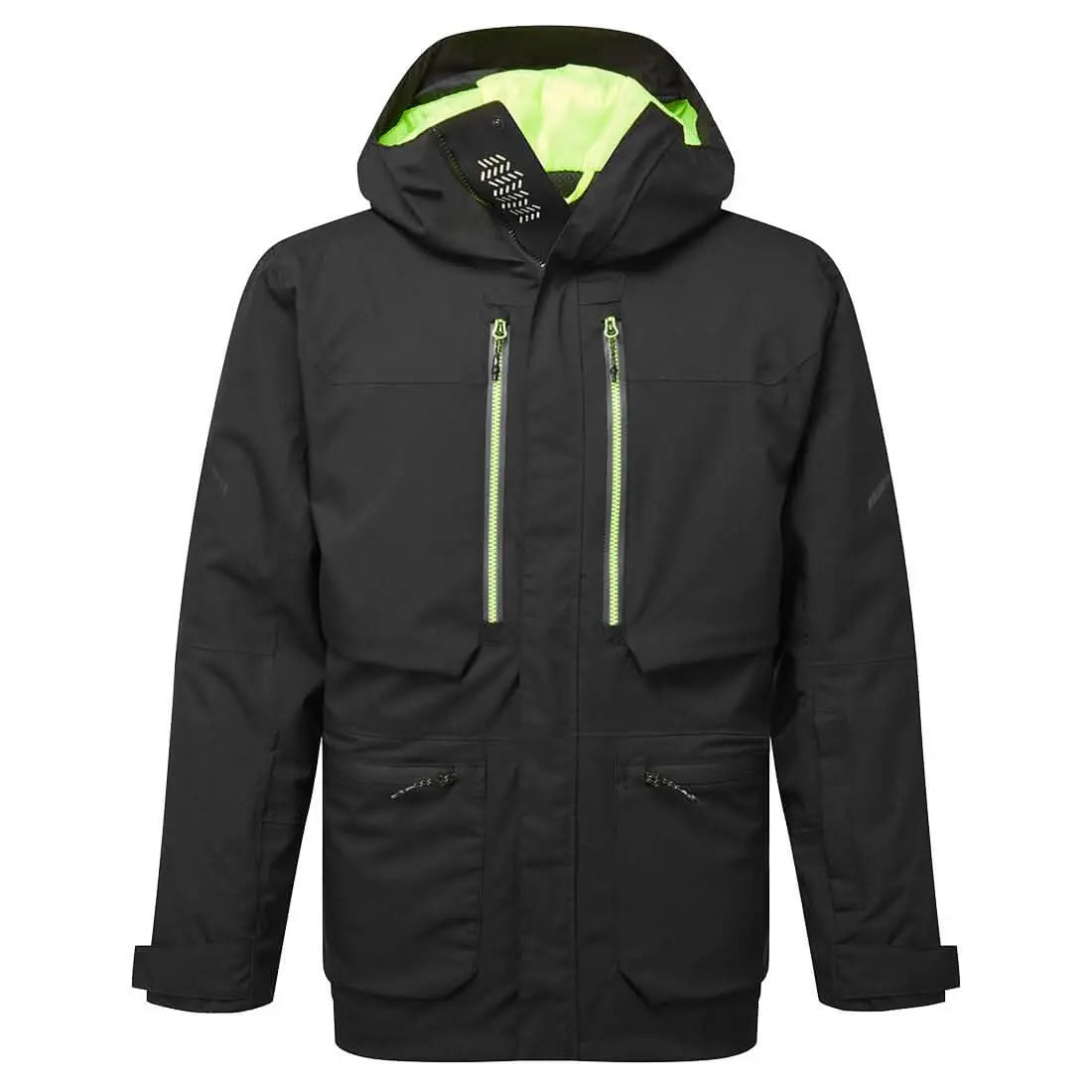 Ev4 Winter Parka Jacket Ev461 - Black Tall - Customisable Insulated Jackets