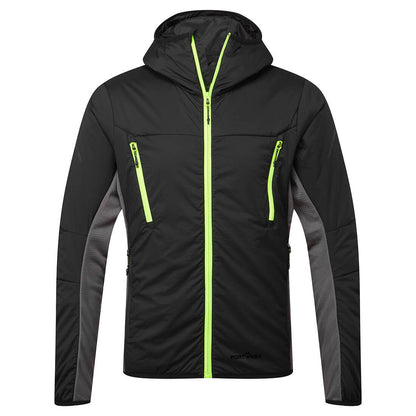 Portwest EV4 Insulated Hybrid Jacket EV470 - Black Tall - Customisable Jacket