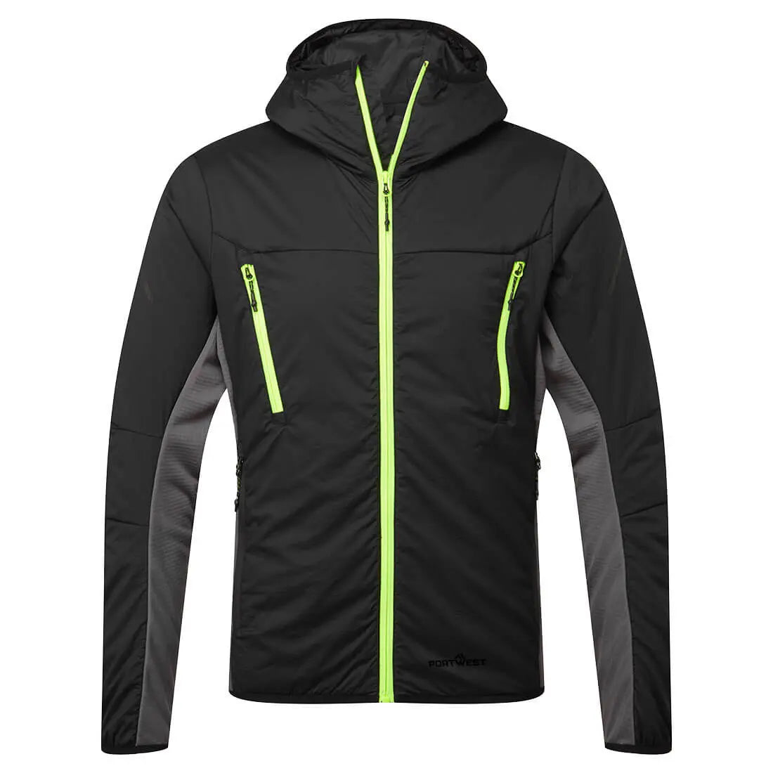 Ev4 Insulated Hybrid Jacket Ev470 - Black Tall - Customisable Insulated Jackets