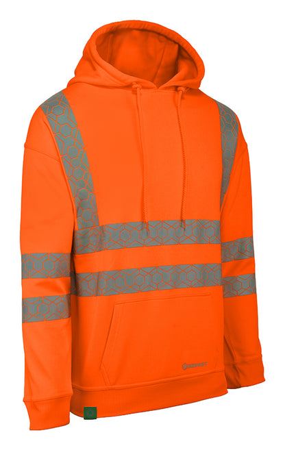Envirowear Beeswift Envirowear Recyclable Hi Vis Hoodie - Orange - Customisable Sweatshirts