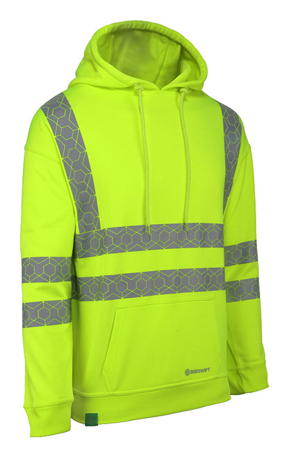 Envirowear Beeswift Envirowear Recyclable Hi Vis Hoodie - Saturn Yellow - Customisable Sweatshirts