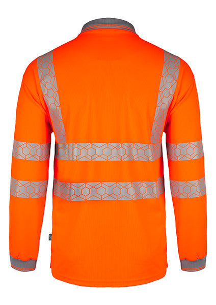 Envirowear Beeswift Envirowear Hi Vis Long Sleeve Recyclable Polo Shirt - - Customisable Polo Shirts