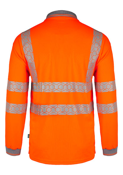 Envirowear Beeswift Envirowear Hi Vis Long Sleeve Recyclable Polo Shirt - - Customisable Polo Shirts