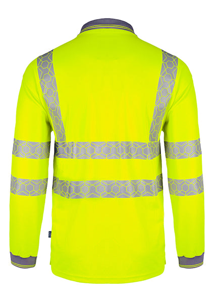 Envirowear Beeswift Envirowear Hi Vis Long Sleeve Recyclable Polo Shirt - - Customisable Polo Shirts