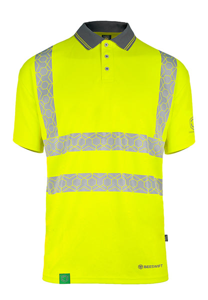 Envirowear Beeswift Envirowear Hi Vis Short Sleeve Recyclable Polo Shirt - - Customisable Polo Shirts