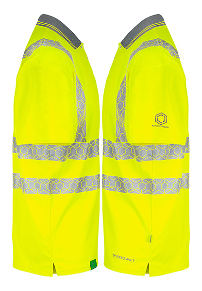 Envirowear Beeswift Envirowear Hi Vis Short Sleeve Recyclable Polo Shirt - - Customisable Polo Shirts
