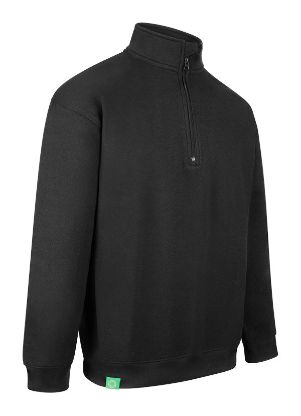 Envirowear Beeswift Envirowear Recyclable Quarter Zip Sweatshirt - Black - Customisable Sweatshirts