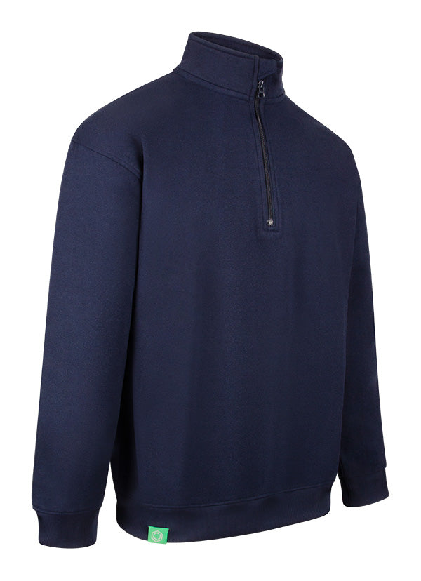 Envirowear Beeswift Envirowear Recyclable Quarter Zip Sweatshirt - Navy Blue - Customisable Sweatshirts