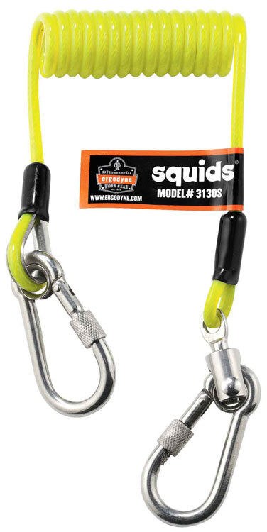 Ergodyne Coil Tool Lanyard Small - Yellow S - Customisable Lanyards