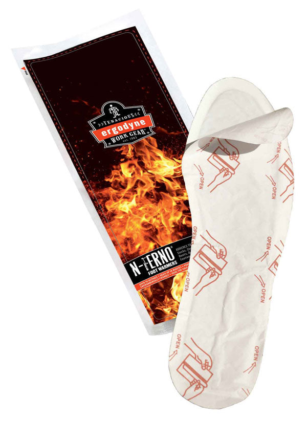 Ergodyne N Ferno Full Foot Warming Packs - White L XL - Customisable Miscellaneous
