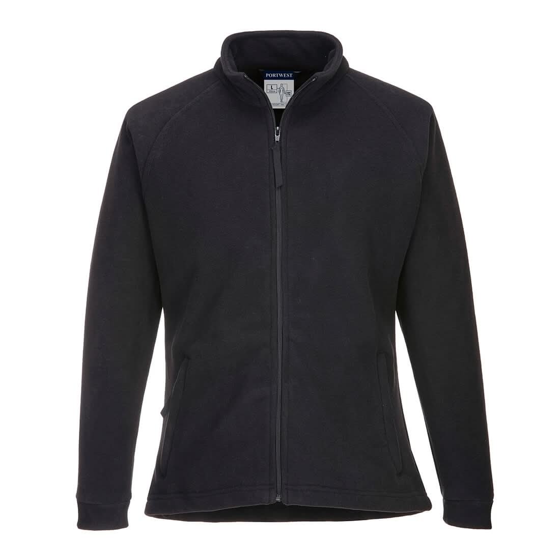 Portwest WomenS Aran Fleece F282 - Black XS - Customisable Fleece