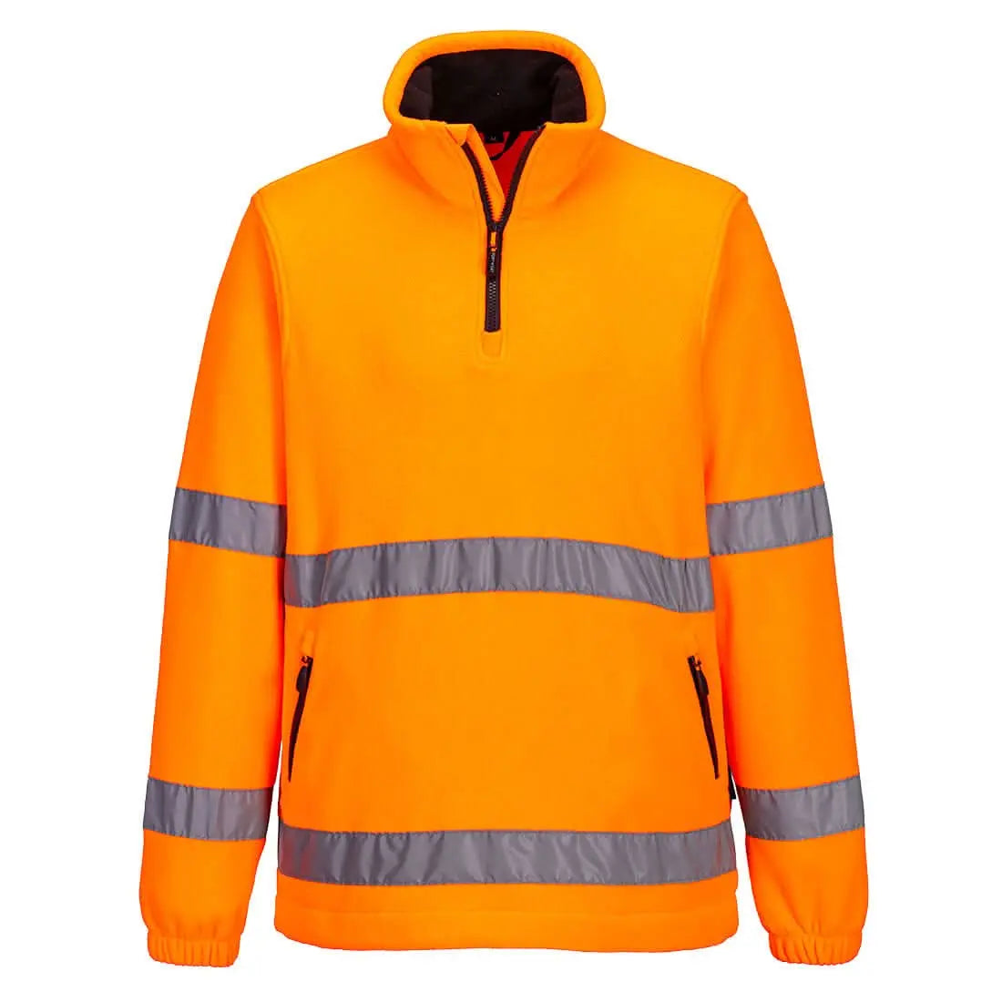 Hi Vis 1/2 Zip Fleece F302 - Orange - Customisable Fleeces