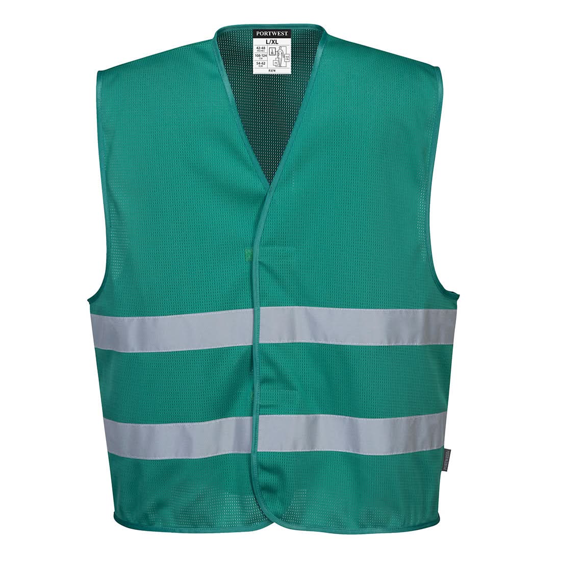 Portwest Meshair Iona Vest F374 - Bottle Green - Customisable HV Vest