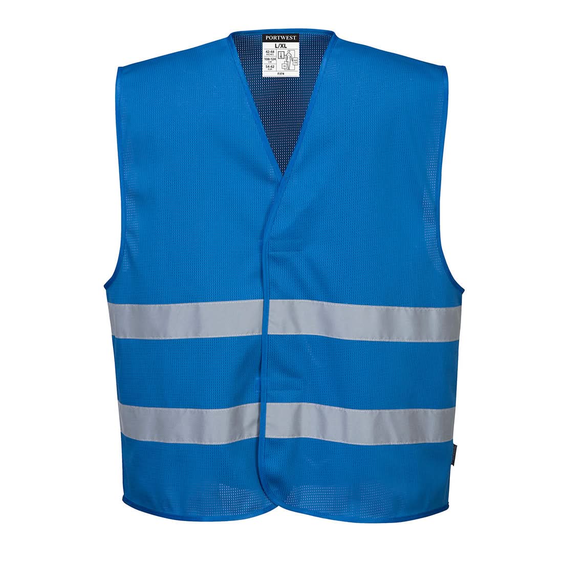Portwest Meshair Iona Vest F374 - Royal Blue - Customisable HV Vest