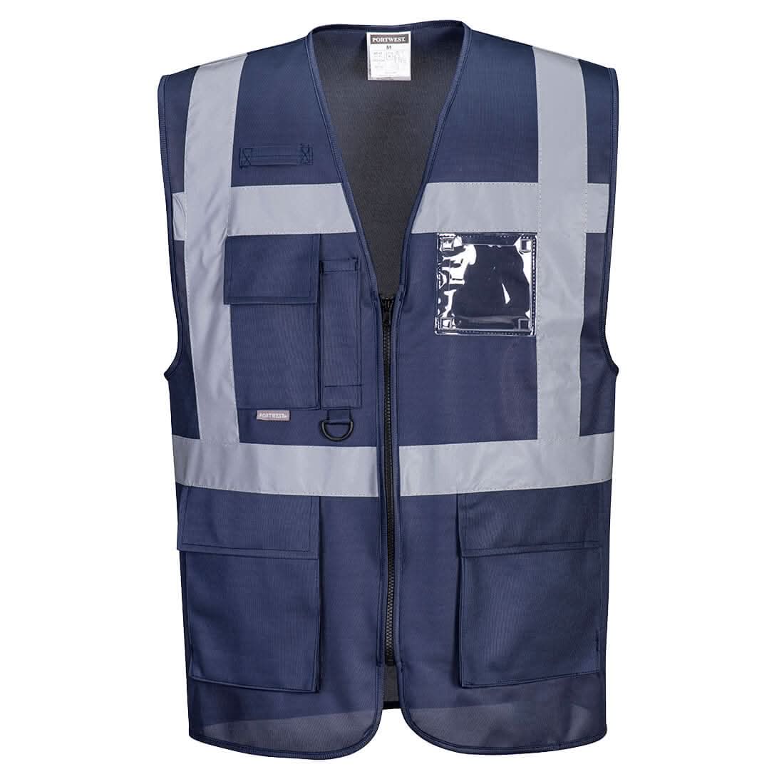 Portwest Iona Executive Vest F476 - Navy - Customisable HV Vest