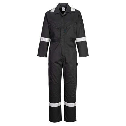 Portwest Iona Coverall F813 - Black - Customisable Coveralls