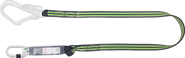 Kratos Mtr Lanyard + Scaff Hook - Black Green 1.8M - Customisable Lanyards