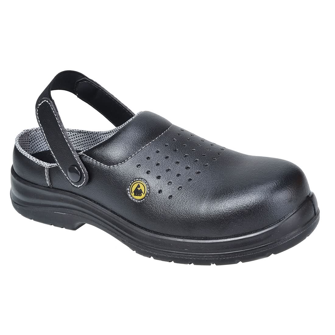 Composite Microfibre Clog Sb Esd Src A E Fo Fc03 - Black - Customisable Sandals