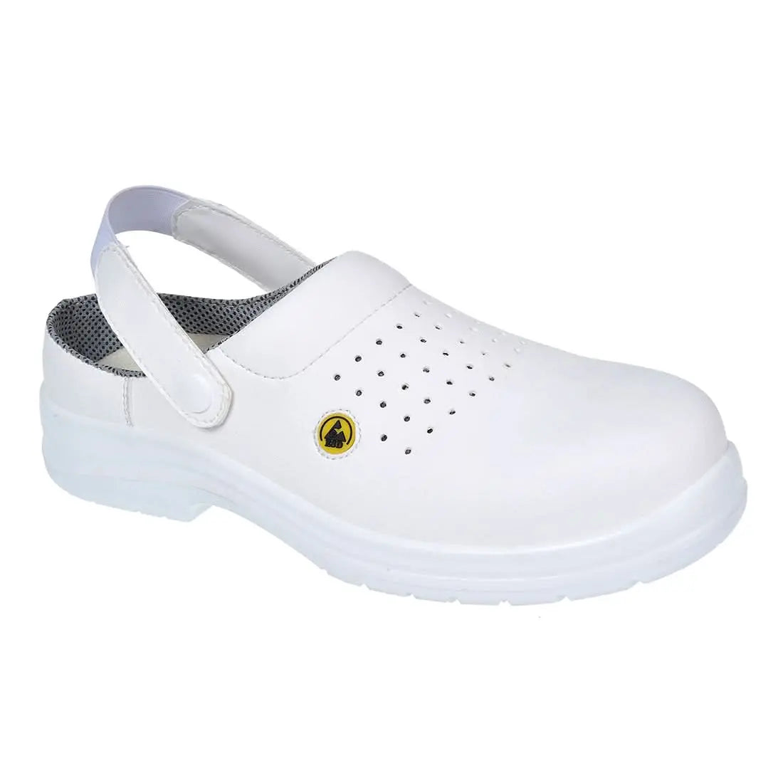 Composite Microfibre Clog Sb Esd Src A E Fo Fc03 - White - Customisable Sandals