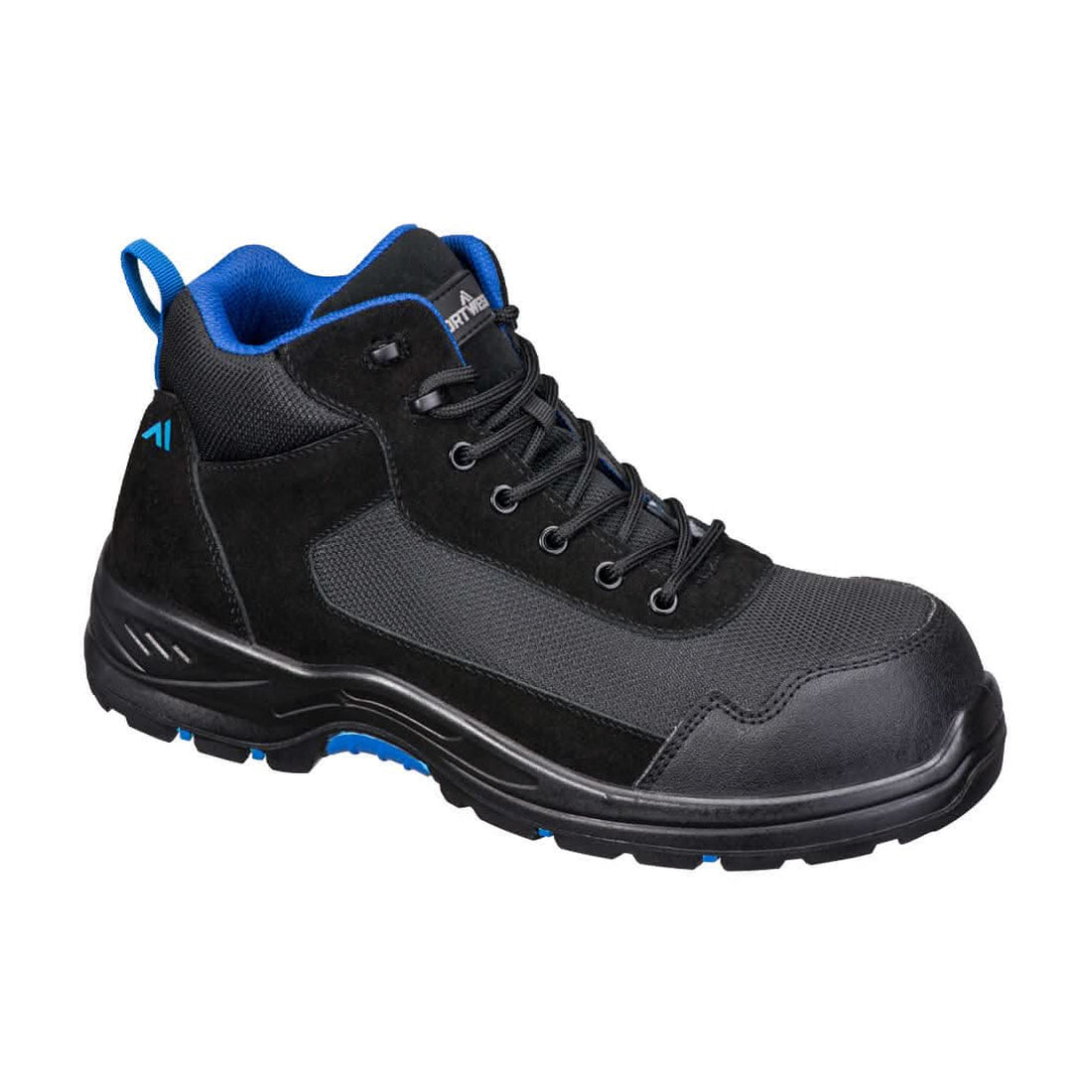 Portwest Composite Textile Suede Mid Boot S3L Hro Sr Fo FC22 - Black Blue - Customisable Boots