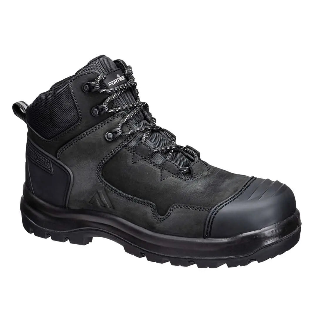 Composite Nubuck Leather Mid Boot S3 S Hro Sr Fo Sc Lg Fd04 - Black - Customisable Boots