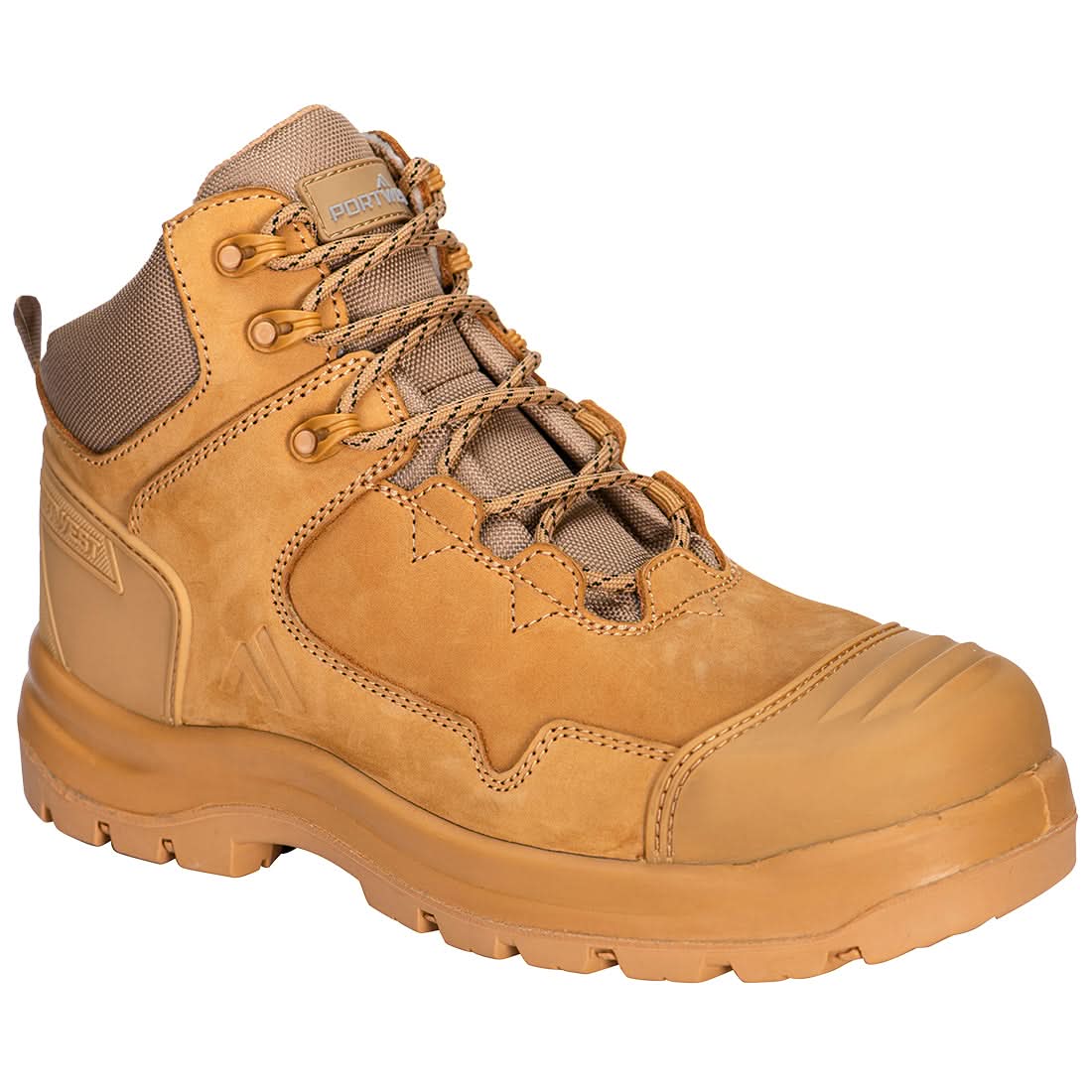 Portwest Composite Nubuck Leather Mid Boot S3S Hro Sr Fo Sc Lg FD04 - Wheat - Customisable Boots