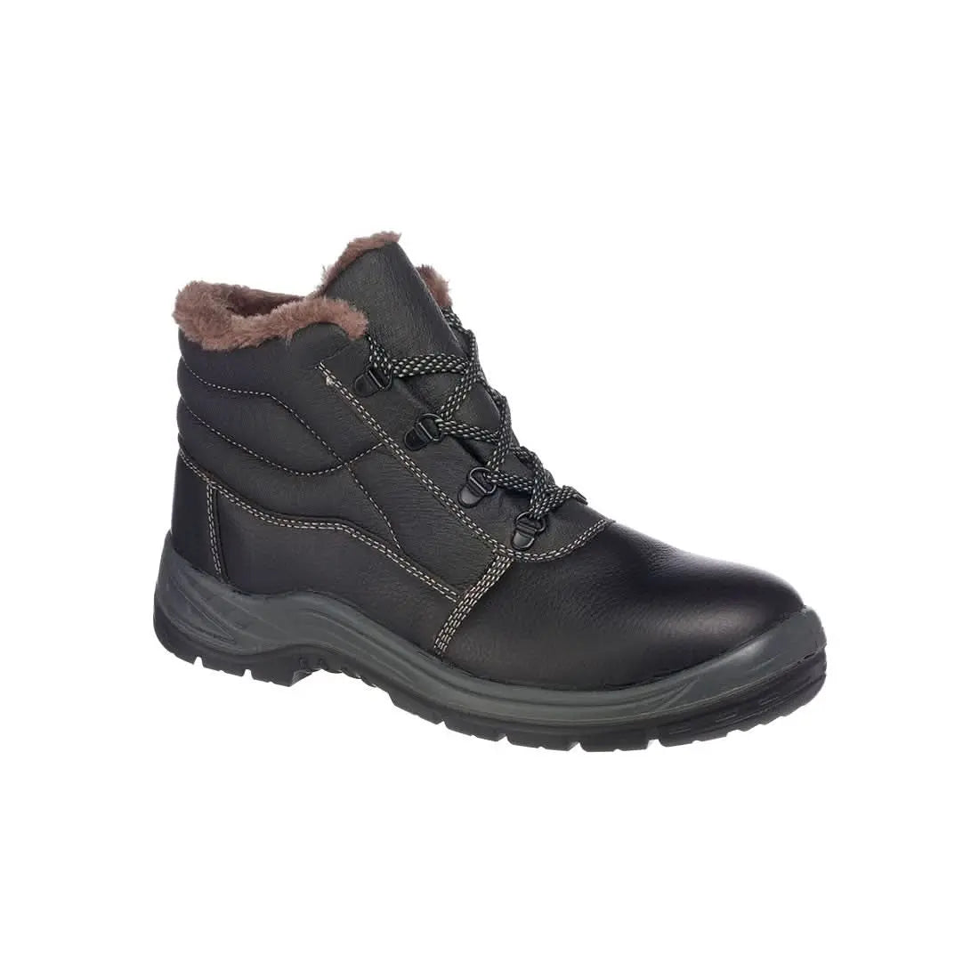 Steel Leather Winter Ankle Boot S3 Src Fd33 - Black - Customisable Boots
