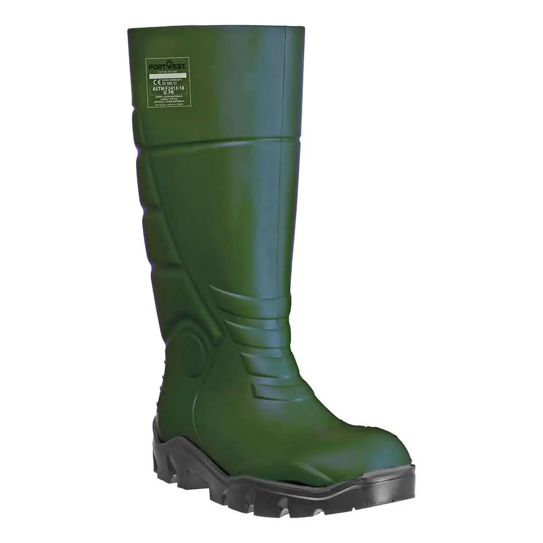 Pu Safety Wellington S5 Fo Ci Sr Fd95 - Green - Customisable Wellingtons