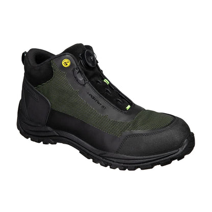 Portwest Girder Composite Mid Boot S3S Esd Sr Fo FE04 - Black Green - Customisable Boots