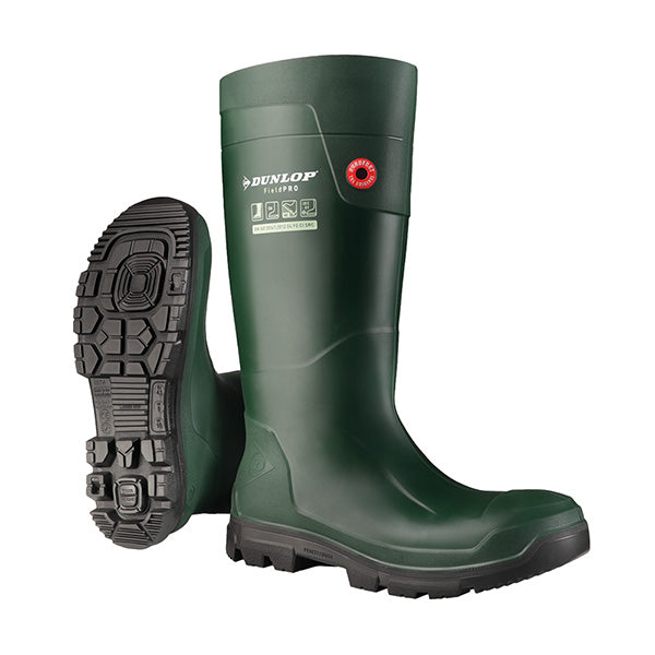 Dunlop Purofort Fieldpro Wellington - Green 13 - Customisable Wellingtons