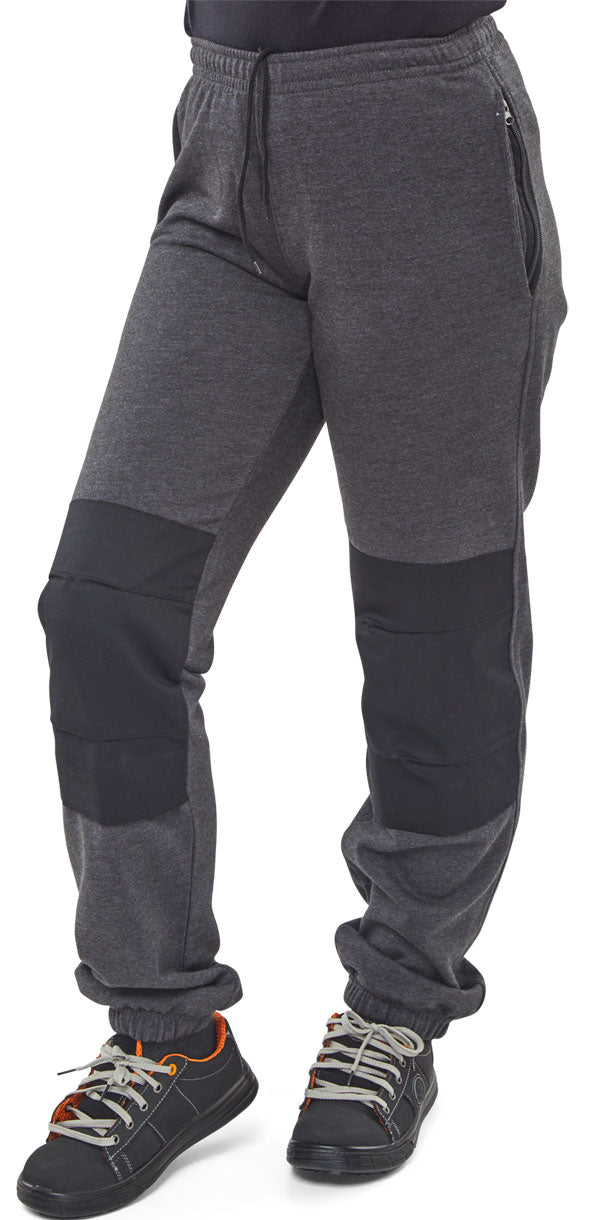 Beeswift Fleece Jogging Trousers - Grey - Customisable Trousers