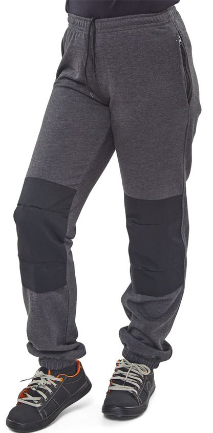 Beeswift Fleece Jogging Trousers - Grey - Customisable Trousers