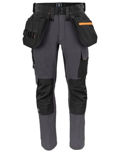 Pro-Job - 5551 Stretch Waistpant - Grey - Customisable TROUSERS &amp; JOGPANTS