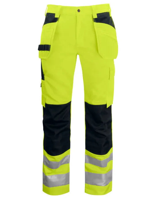 Pro-Job - Prio 6531 EN 1S0 20471 Waistpants Class 2 - Yellow Black - Customisable TROUSERS &amp; JOGPANTS
