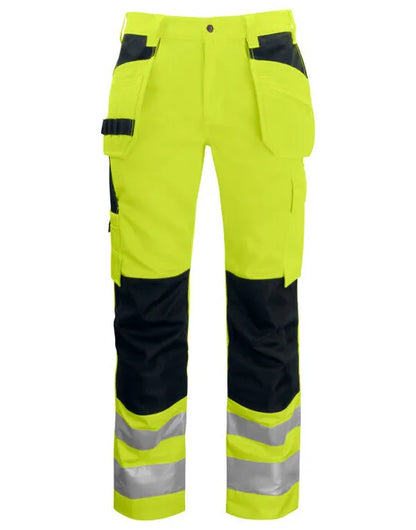 Pro-Job - Prio 6531 EN 1S0 20471 Waistpants Class 2 - Yellow Black - Customisable TROUSERS &amp; JOGPANTS
