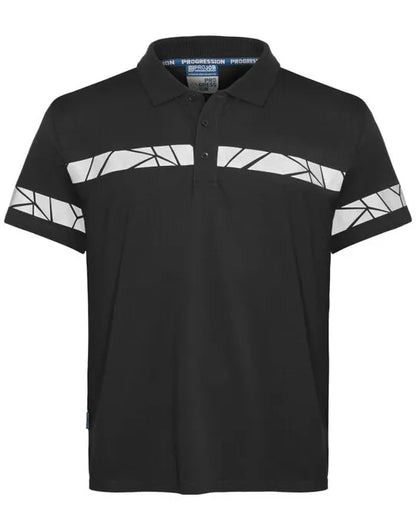 Pro-Job - Progression 7003 Pique Polo - Black Black - Customisable Workwear